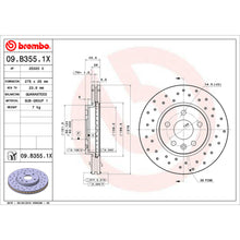 Load image into Gallery viewer, KTX0108 Brembo Ceramic Brake Pad and XTRA Vented Drilled Brake Disc Kit Brembo Brake Canada