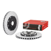 Load image into Gallery viewer, 09.B386.33 Brembo Premium Floating Two Piece UV Coated Vented Drilled And Slotted Brake Rotor Brembo Brake Canada