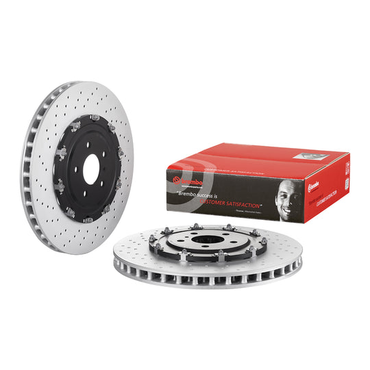 09.B386.33 Brembo Premium Floating Two Piece UV Coated Vented Drilled And Slotted Brake Rotor Brembo Brake Canada