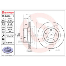 Load image into Gallery viewer, 09.B414.11 Brembo Premium Coated Vented Brake Rotor Brembo Brake Canada