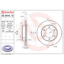 Load image into Gallery viewer, 09.B444.10 Brembo Premium Vented Brake Rotor Brembo Brake Canada