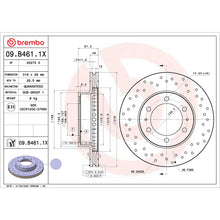 Charger l'image dans la galerie, 09.B461.1X Brembo Premium UV Coated XTRA Cross Drilled Brake Rotor Brembo Brake Canada