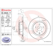 Load image into Gallery viewer, 09.B522.11 Brembo Premium Coated Vented Brake Rotor Brembo Brake Canada