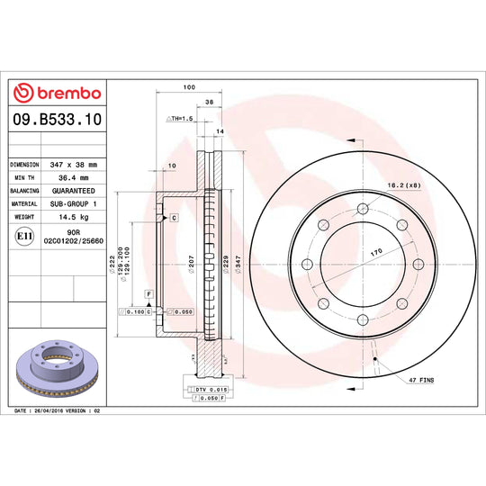 KT00775 Brembo Ceramic Brake Pad and Standard Vented  Brake Disc Kit Brembo Brake Canada