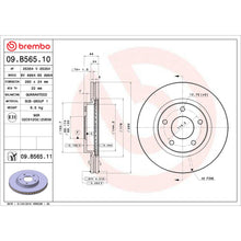 Load image into Gallery viewer, 09.B565.10 Brembo Premium Vented Brake Rotor Brembo Brake Canada