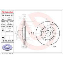 Charger l'image dans la galerie, 09.B565.21 Brembo UV Coated Solid Brake Rotor Brembo Brake Canada