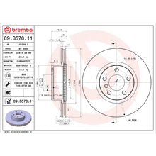 Load image into Gallery viewer, 09.B570.11 Brembo Premium Coated Vented Brake Rotor Brembo Brake Canada