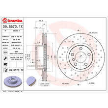 Load image into Gallery viewer, 09.B570.1X Brembo Premium UV Coated XTRA Cross Drilled Brake Rotor Brembo Brake Canada