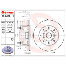 Load image into Gallery viewer, 09.B587.10 Brembo Premium Vented Brake Rotor Brembo Brake Canada