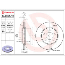 Load image into Gallery viewer, 09.B661.10 Brembo Premium Vented Brake Rotor Brembo Brake Canada