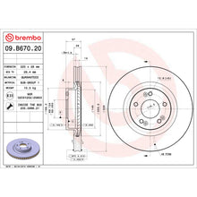 Charger l'image dans la galerie, 09.B670.20 Brembo Premium Coated Lightweight Vented Brake Rotor Brembo Brake Canada