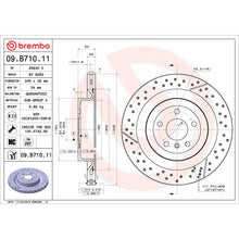 Load image into Gallery viewer, 09.B710.11 Brembo Premium Coated Vented Brake Rotor Brembo Brake Canada
