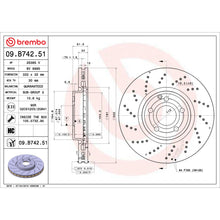 Load image into Gallery viewer, 09.B742.51 Brembo Premium UV Coated Front Brake Rotor Brembo Brake Canada