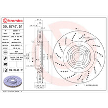 Load image into Gallery viewer, 09.B747.51 Brembo Premium UV Coated Front Brake Rotor Brembo Brake Canada