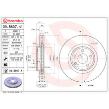 Load image into Gallery viewer, 09.B807.41 Brembo Premium Coated Vented Brake Rotor Brembo Brake Canada