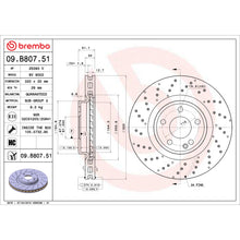 Load image into Gallery viewer, 09.B807.51 Brembo Premium UV Coated Front Brake Rotor Brembo Brake Canada