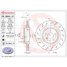 Load image into Gallery viewer, 09.B842.21 Brembo Premium Coated Vented Brake Rotor Brembo Brake Canada