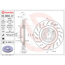 Load image into Gallery viewer, 09.B855.51 Brembo Premium UV Coated Front Brake Rotor Brembo Brake Canada