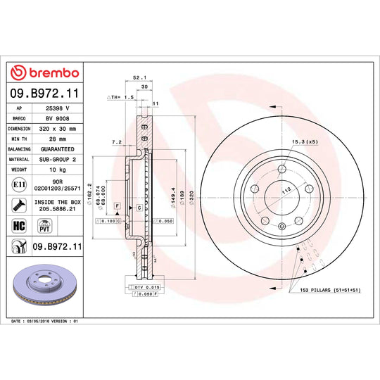 KT00A00 Brembo Ceramic Brake Pad and UV Coated PVT  Brake Disc Kit Brembo Brake Canada