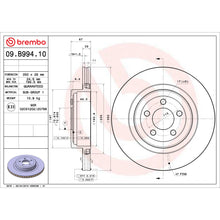 Charger l'image dans la galerie, 09.B994.10 Brembo Premium Vented Brake Rotor Brembo Brake Canada