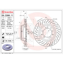 Load image into Gallery viewer, 09.C088.11 Brembo Premium Coated Vented Brake Rotor Brembo Brake Canada
