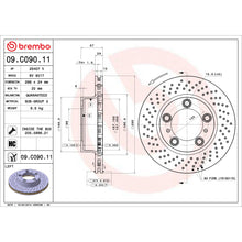 Load image into Gallery viewer, 09.C090.11 Brembo Premium Coated Vented Brake Rotor Brembo Brake Canada