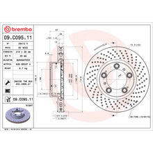 Load image into Gallery viewer, 09.C095.11 Brembo Premium Coated Vented Brake Rotor Brembo Brake Canada