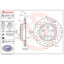 Load image into Gallery viewer, 09.C117.1X Brembo Premium UV Coated XTRA Cross Drilled Brake Rotor Brembo Brake Canada