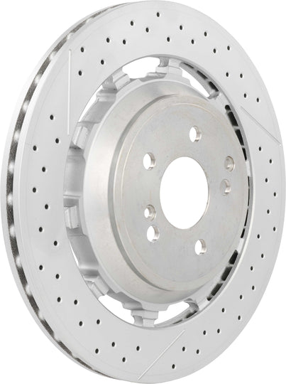 09.C128.33 Premium Dual Cast Vented Drilled/Grooved UV Coated Brake Rotor Brembo Canada