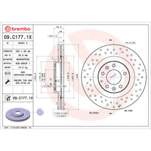 Load image into Gallery viewer, 09.C177.1X Brembo Premium UV Coated XTRA Cross Drilled Brake Rotor Brembo Brake Canada