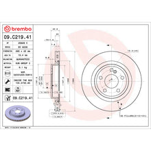 Charger l'image dans la galerie, 09.C219.41 Brembo Premium Coated Vented Brake Rotor Brembo Brake Canada
