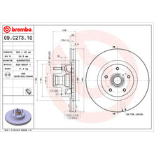 Load image into Gallery viewer, 09.C273.10 Brembo Premium Vented Brake Rotor Brembo Brake Canada