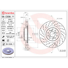 Load image into Gallery viewer, 09.C338.11 Brembo Premium Coated Vented Brake Rotor Brembo Brake Canada