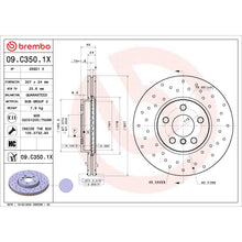 Charger l'image dans la galerie, 09.C350.1X Brembo Premium UV Coated XTRA Cross Drilled Brake Rotor Brembo Brake Canada