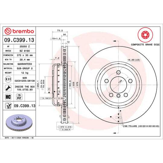 KT04528 Brembo Low-Met Brake Pad and Composite PVT  Brake Disc Kit Brembo Brake Canada