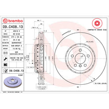 Load image into Gallery viewer, 09.C408.13 Brembo Premium Vented Composite Brake Rotor Brembo Brake Canada