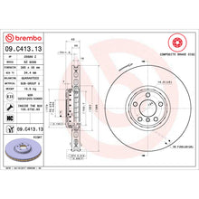 Load image into Gallery viewer, 09.C413.13 Brembo Premium Vented Composite Brake Rotor Brembo Brake Canada
