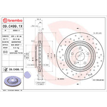 Load image into Gallery viewer, 09.C499.1X Brembo Premium UV Coated XTRA Cross Drilled Brake Rotor Brembo Brake Canada