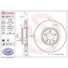 Load image into Gallery viewer, 09.C514.11 Brembo Premium Coated Vented Brake Rotor Brembo Brake Canada