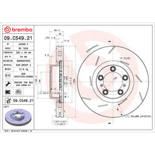 Load image into Gallery viewer, 09.C549.21 Brembo Premium Coated Vented Brake Rotor Brembo Brake Canada