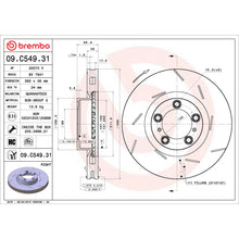 Charger l'image dans la galerie, 09.C549.31 Brembo Premium Coated Vented Brake Rotor Brembo Brake Canada
