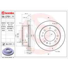 Load image into Gallery viewer, 09.C751.10 Brembo Premium Vented Brake Rotor Brembo Brake Canada