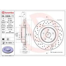 Load image into Gallery viewer, 09.C828.11 Brembo Premium Coated Vented Brake Rotor Brembo Brake Canada