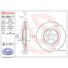 Load image into Gallery viewer, 09.C928.11 Brembo Premium Coated Vented Brake Rotor Brembo Brake Canada