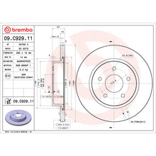 Load image into Gallery viewer, 09.C929.11 Brembo Premium Coated Vented Brake Rotor Brembo Brake Canada