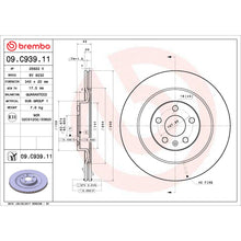 Load image into Gallery viewer, 09.C939.11 Brembo Premium Coated Vented Brake Rotor Brembo Brake Canada