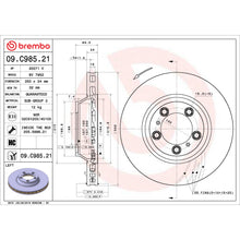 Load image into Gallery viewer, 09.C985.21 Brembo Premium Coated Vented Brake Rotor Brembo Brake Canada