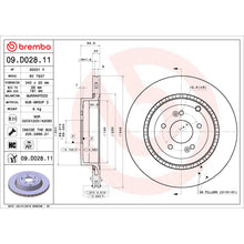 Load image into Gallery viewer, 09.D028.11 Brembo Premium Coated Vented Brake Rotor Brembo Brake Canada