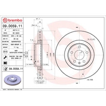 Load image into Gallery viewer, 09.D059.11 Brembo Premium Coated Vented Brake Rotor Brembo Brake Canada