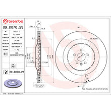 Charger l'image dans la galerie, 09.D070.23 Brembo Premium Coated Lightweight Vented Brake Rotor Brembo Brake Canada